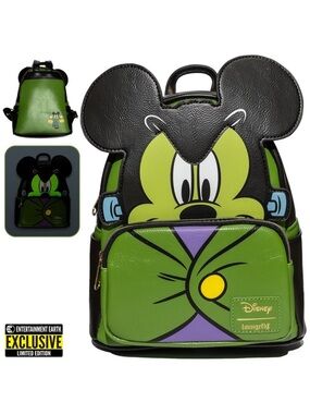 Loungefly Disney Mickey Mouse Frankenstein GITD Mini Backpack EE Exclusive New!